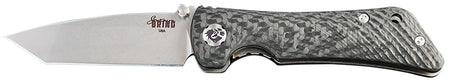 Southern Grind Spider Monkey 3.25" Folding Knife Tanto Point, Satin S35VN Blade, 4.19" Black Carbon Fiber Handle