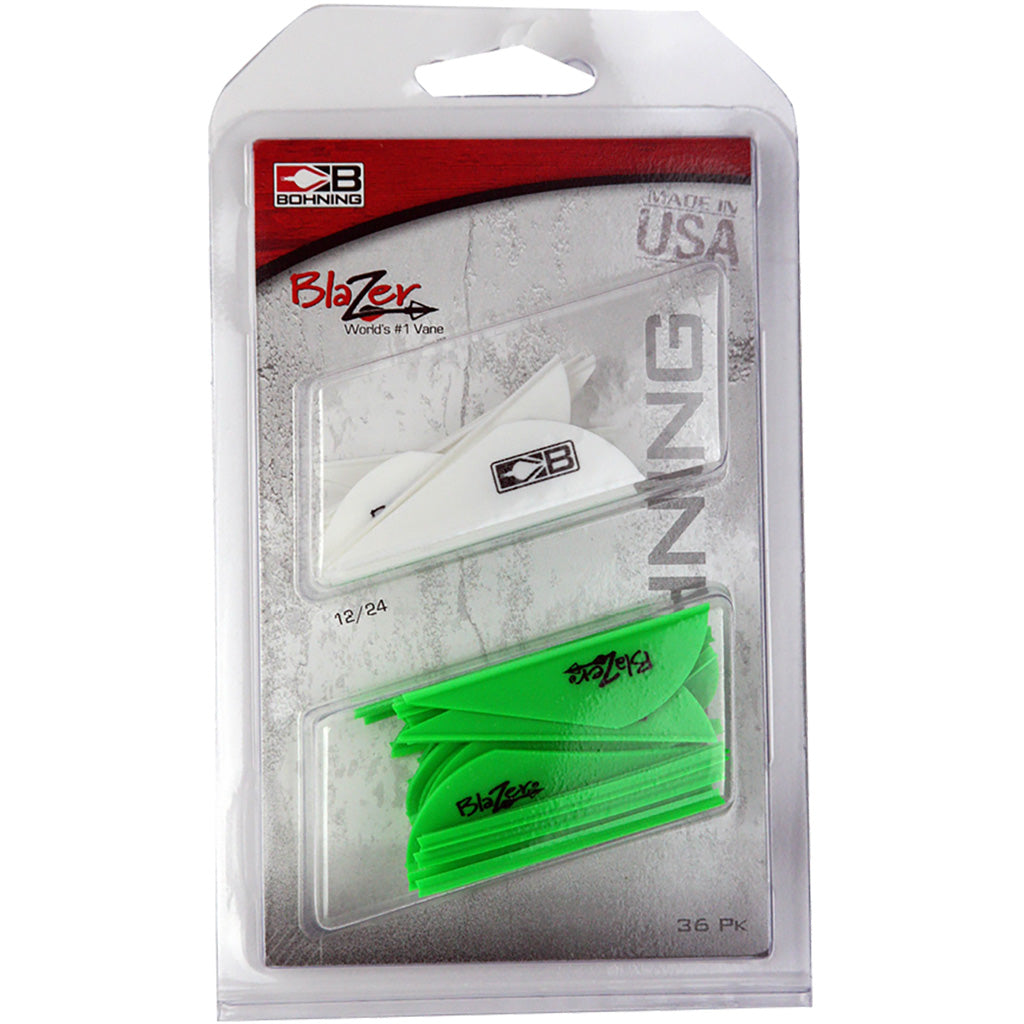 Bohning Blazer Vane White and Neon Green Combo 36 pk.