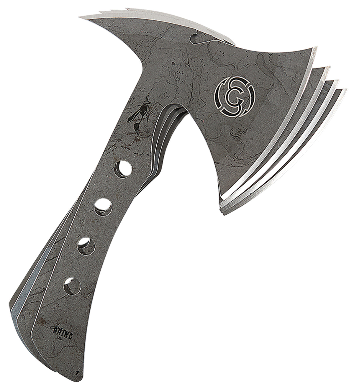 Southern Grind Wasp 4-Piece Throwing Axe Set, 11.50" 8670 Steel with Carrying Sheath