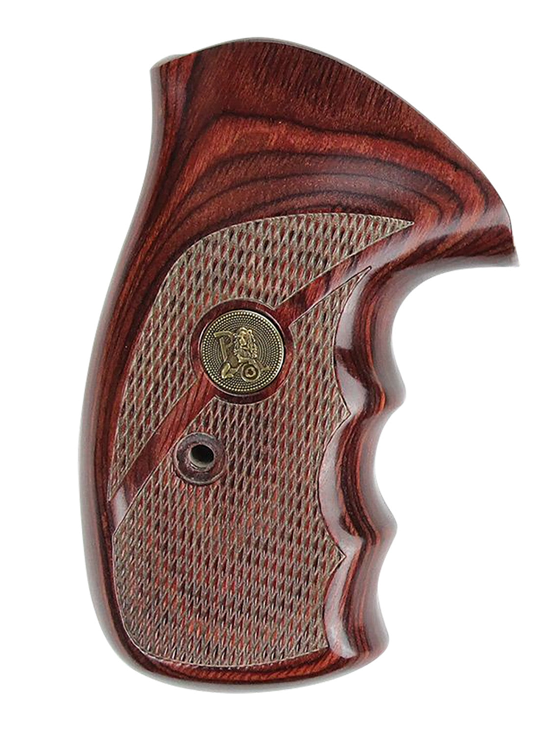 Pachmayr 63040 CNC Checkered Rosewood Laminate Grip Panels for S&W N-Frame Revolver