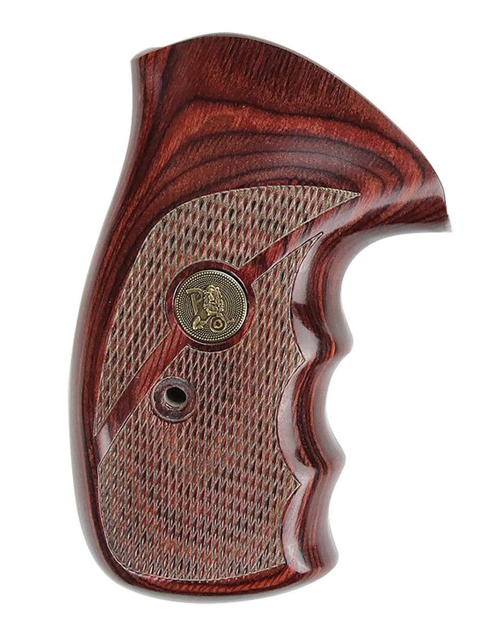 Pachmayr 63040 CNC Checkered Rosewood Laminate Grip Panels for S&W N-Frame Revolver