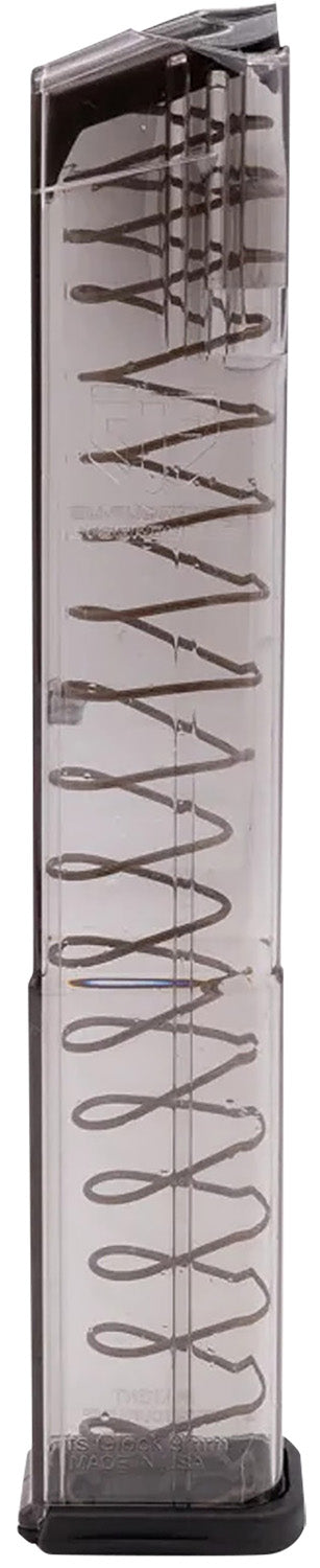 ETS Group 32rd 9mm Luger Extended Pistol Magazine for Glock 17/18/19/26/34/45 Gen2 Clear Polymer