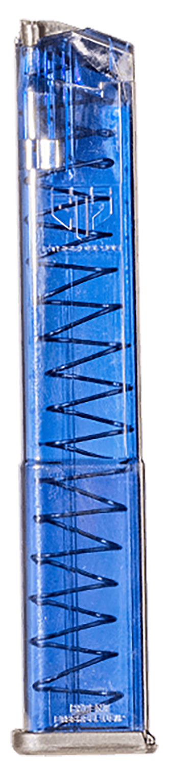 ETS Group 31rd 9mm Extended Pistol Magazine for Glock 17/18/19/26/34/45 Gen2 Clear Blue Polymer