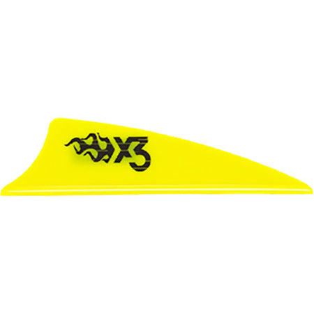 Bohning X3 1.75 in. Neon Yellow Archery Vanes 100 Count