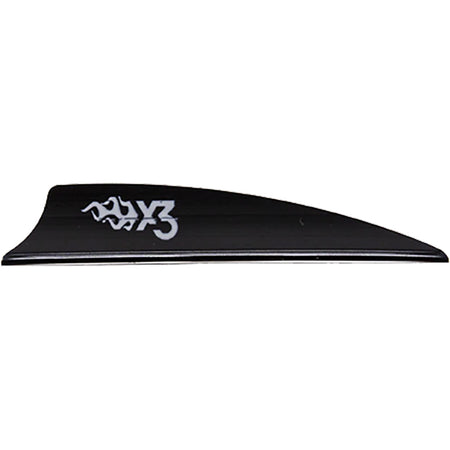 Bohning X3 2.25 in. Black Archery Vanes 100 Count