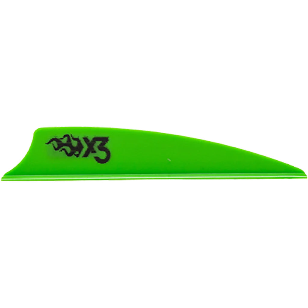 Bohning X3 2.25 in. Neon Green Archery Vanes 100 Count