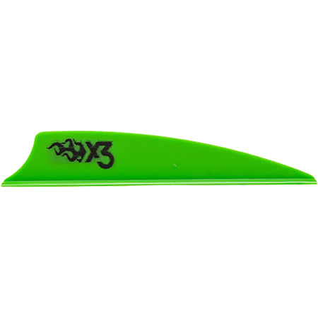 Bohning X3 2.25 in. Neon Green Archery Vanes 100 Count