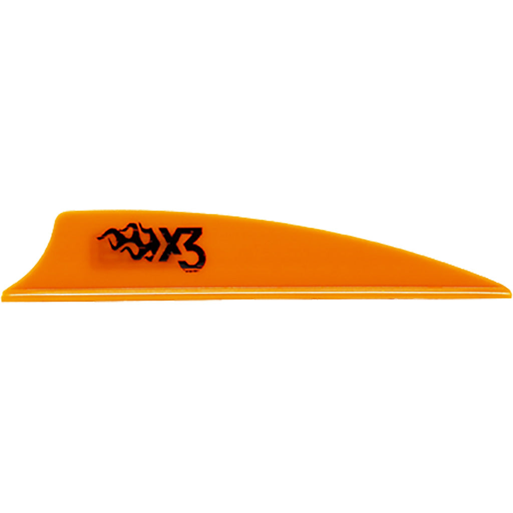 Bohning X3 2.25 in. Neon Orange Archery Vanes 100 Count