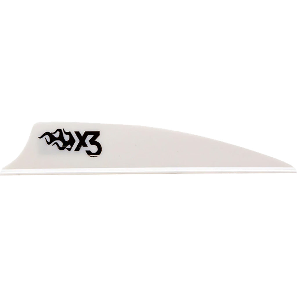 Bohning X3 2.25 in. White Archery Vanes 100 Count