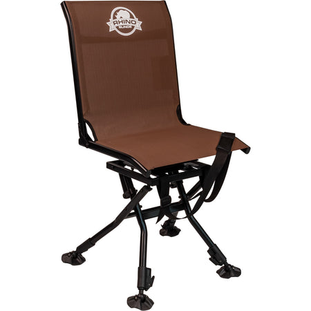 Rhino Blind Adjustable Hunting Swivel Chair Black Texteline Seat