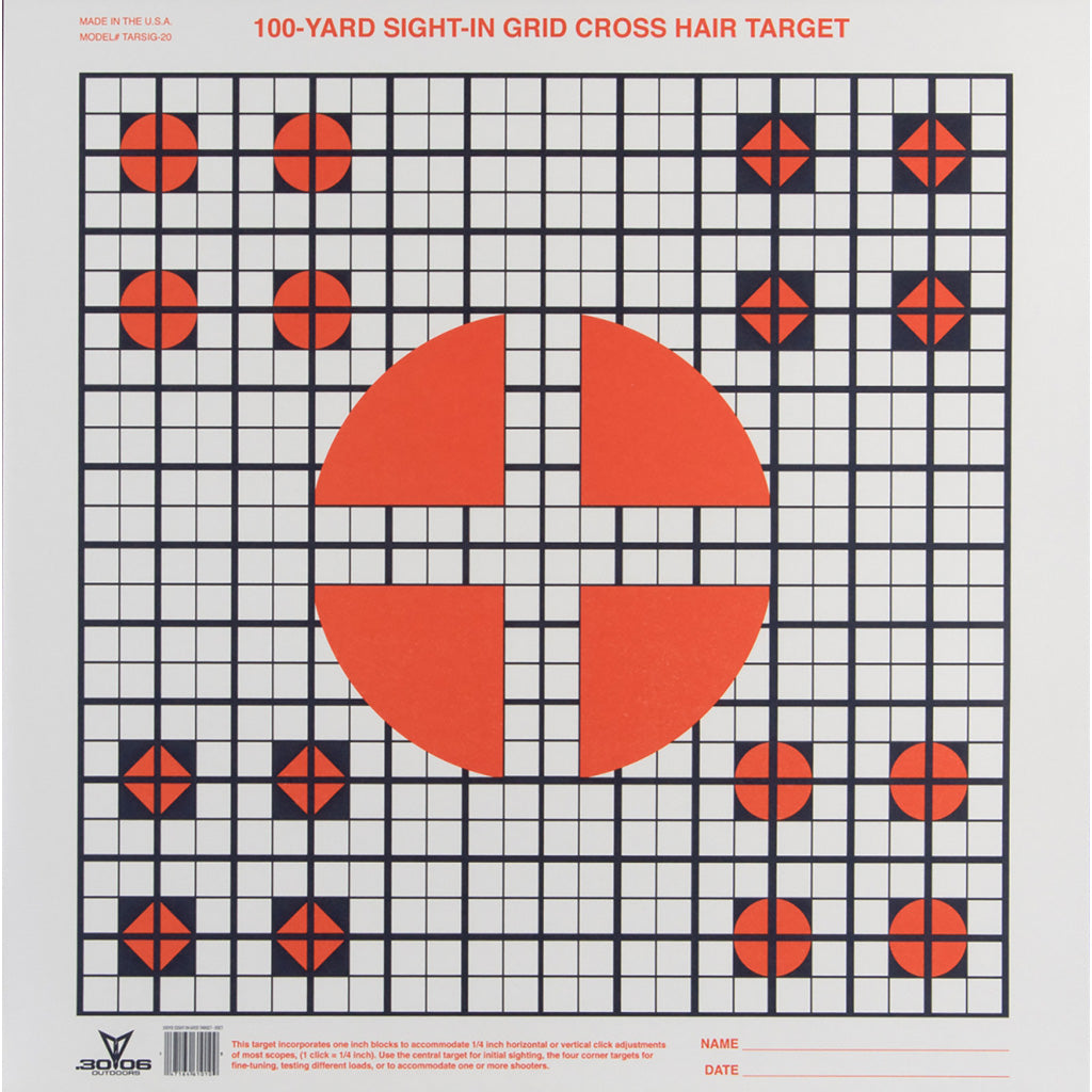 30-06 100-Yard Sight In Grid Target 20 pk.