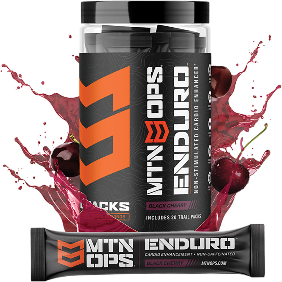 MTN OPS Enduro Cardiovascular Supplement Black Cherry Trail Pack 20 pk.