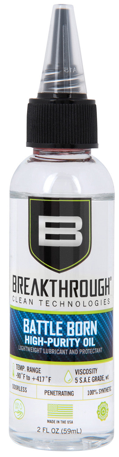 Breakthrough Clean Battle Born 2 oz Synthetic High-Purity Gun Oil Squeeze Bottle