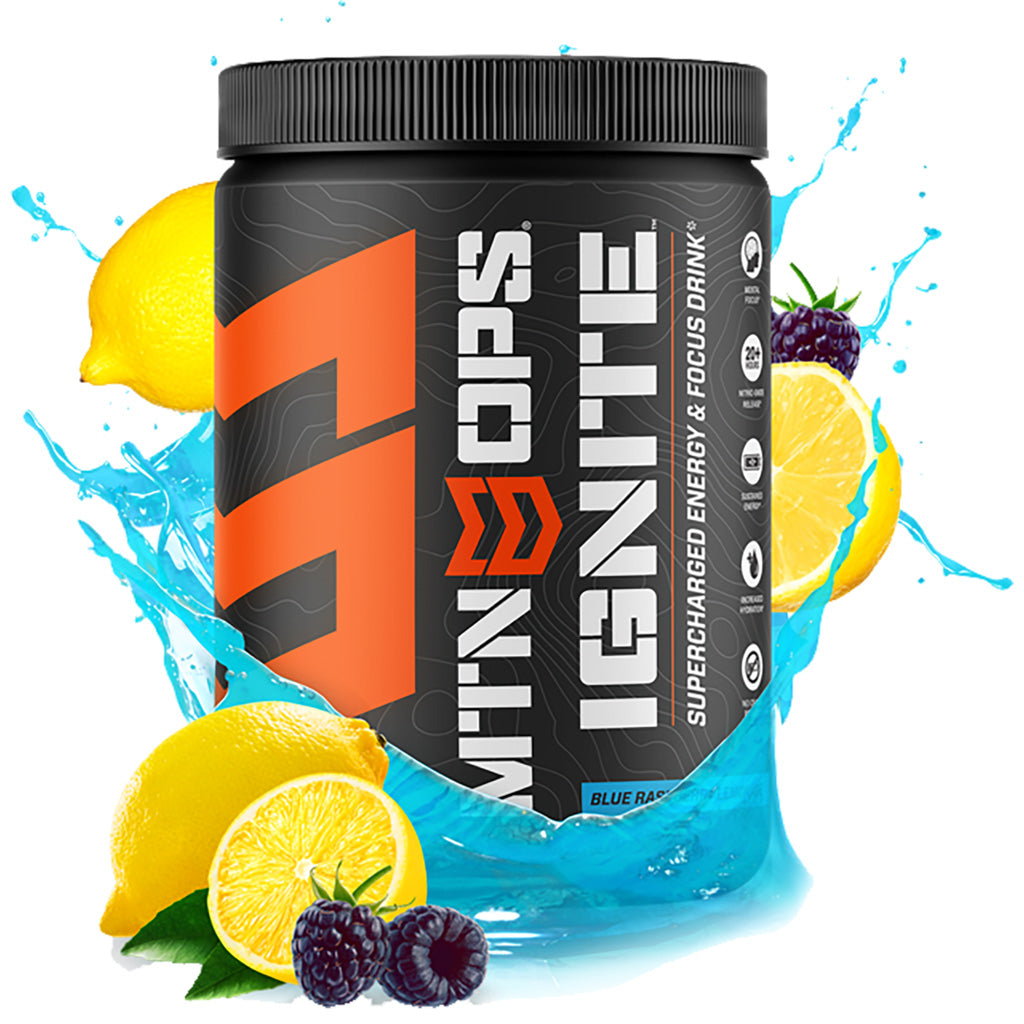 MTN OPS Ignite Blue Raspberry Lemonade Long-Lasting Energy Supplement