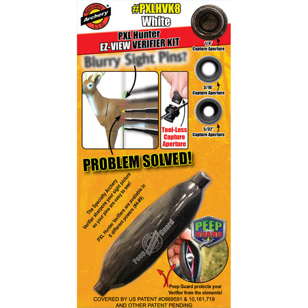 Specialty Archery PXL Hunter EZ-View Verifier Kit #8 White Peep and Guard Set
