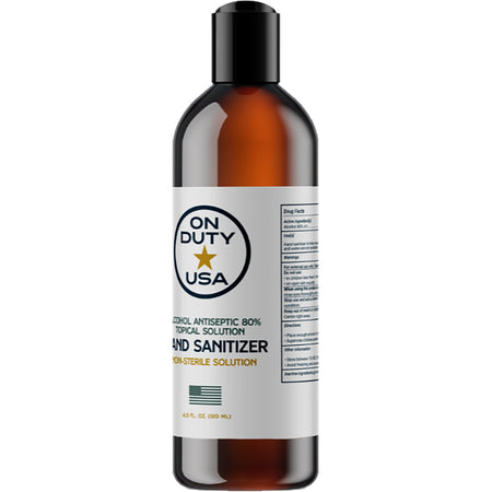 On Duty Hand Sanitizer 4 oz. FDA Approved 80% Alcohol Formula