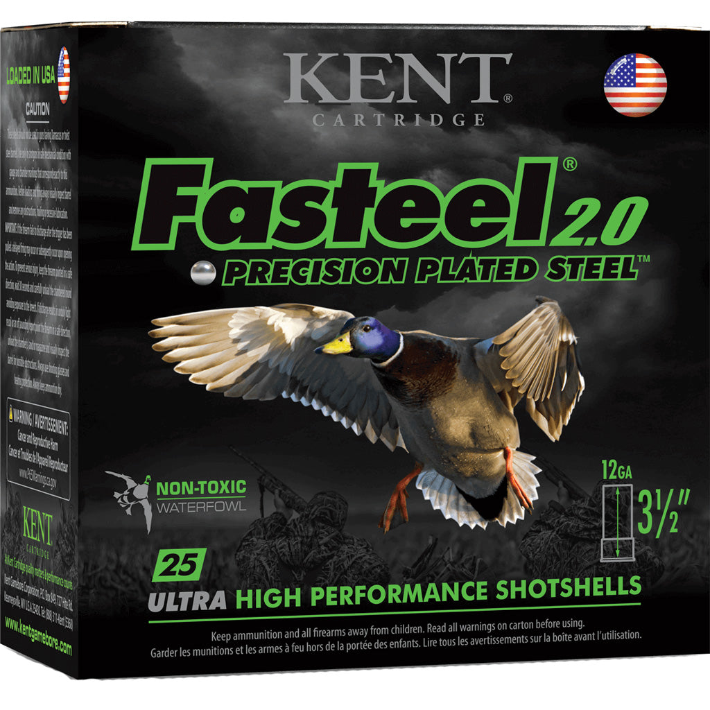 Kent Cartridge K1235FS403 Fasteel 2.0 Waterfowl 12 Gauge 3.5" 1-3/8oz 3 Shot 1550 fps 656308111681