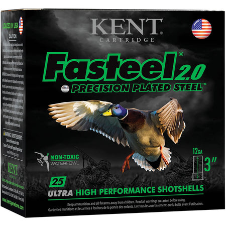 Kent Cartridge K123FS321 Fasteel 2.0 Waterfowl 12 Gauge 3" 1-1/8oz 1 Shot 1560 fps 656308111384