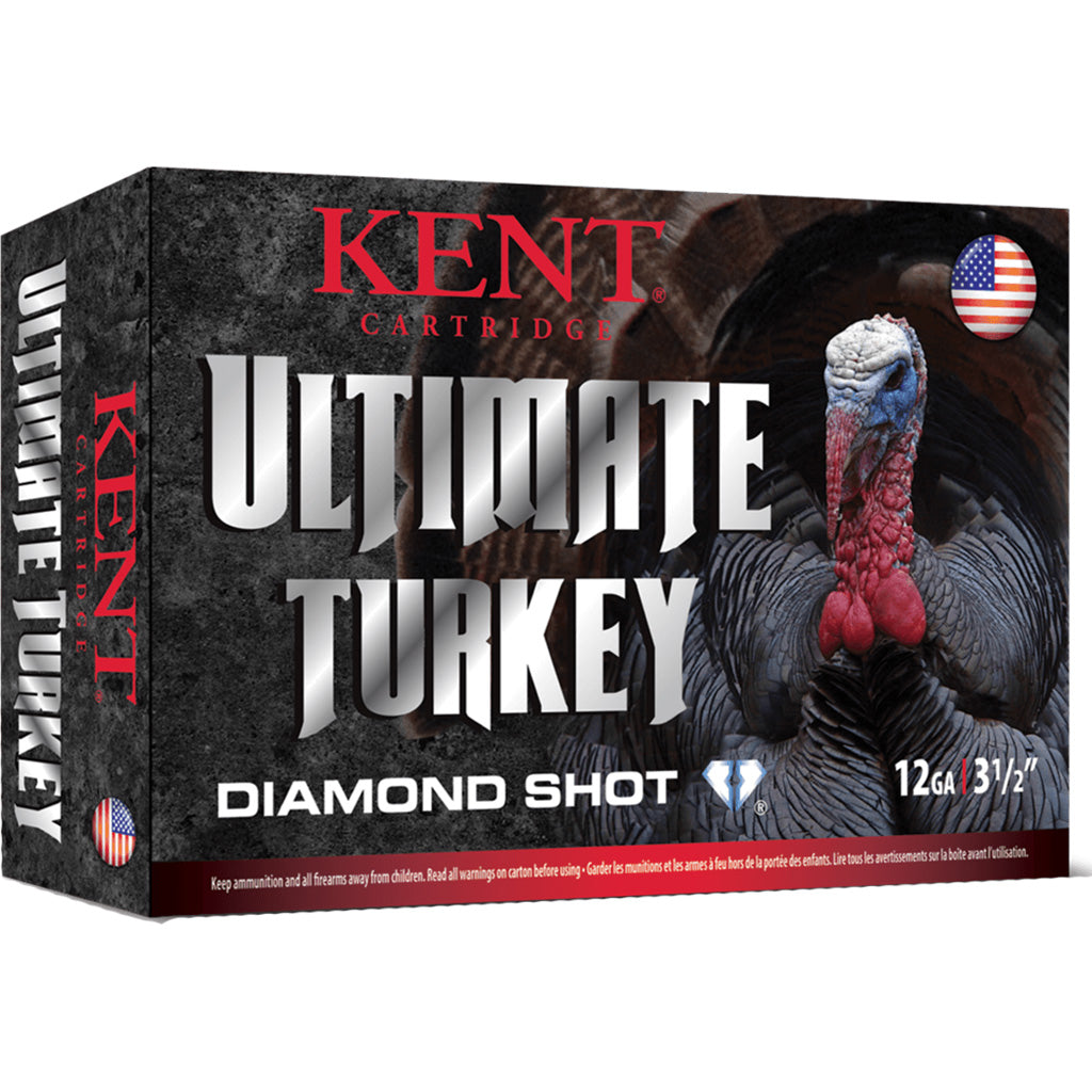 Kent Cartridge 12 Gauge Shotgun Ammo Ultimate Turkey Diamond Shot 2.75 in 1-5/8 oz #5