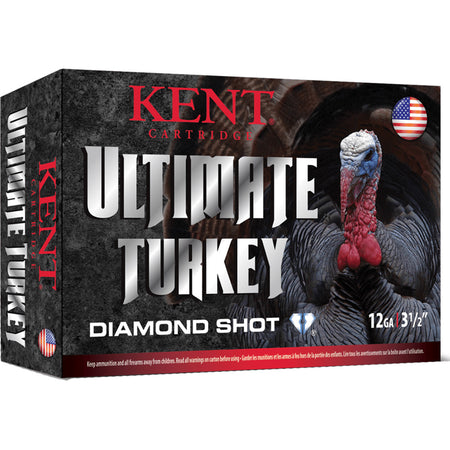 Kent Cartridge 12 Gauge Shotgun Ammo Ultimate Turkey Diamond Shot 2.75 in 1-5/8 oz #5