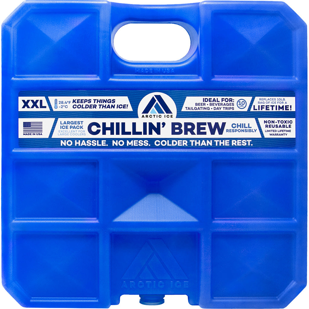 Arctic Ice Chillin' Brew 10 lb Hard Plastic Reusable Ice Pack 28 Degree
