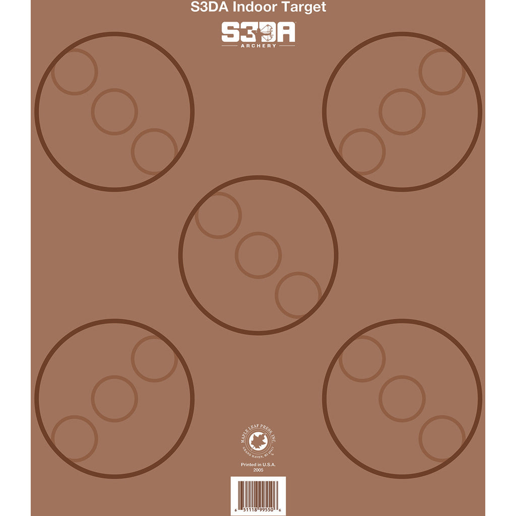 Maple Leaf S3DA 3D Archery Target Face Brown 25 Pack ASA Scoring Rings