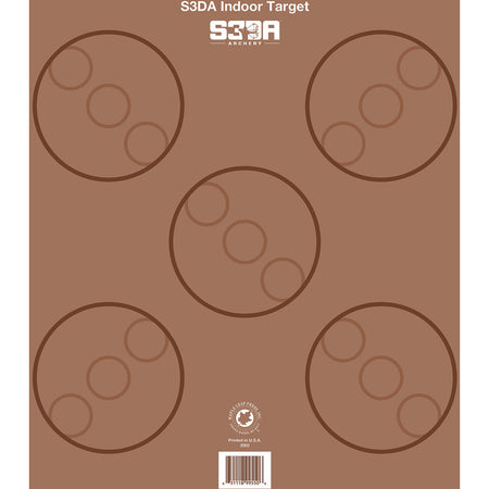 Maple Leaf S3DA 3D Archery Target Face Brown 25 Pack ASA Scoring Rings