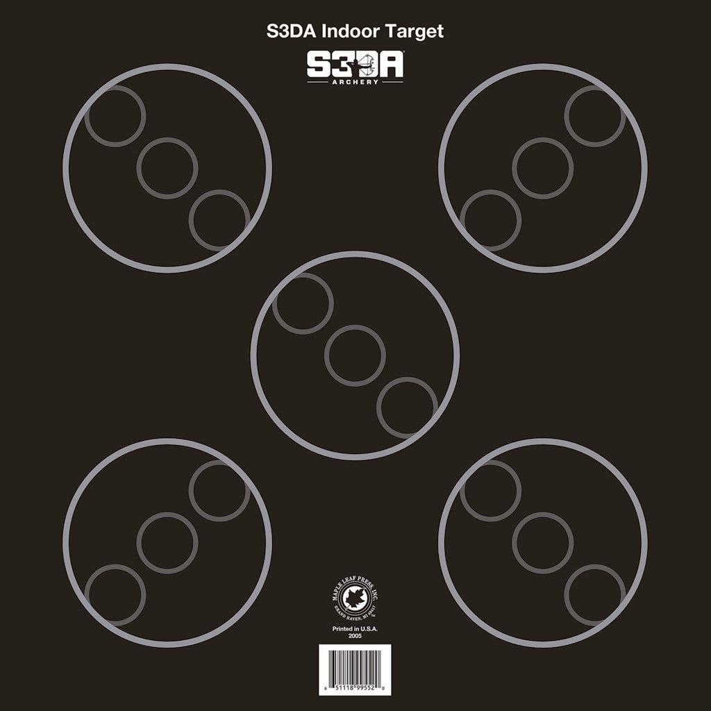 Maple Leaf S3DA 3D Archery Target Face Black 25 Pack ASA Scoring Rings