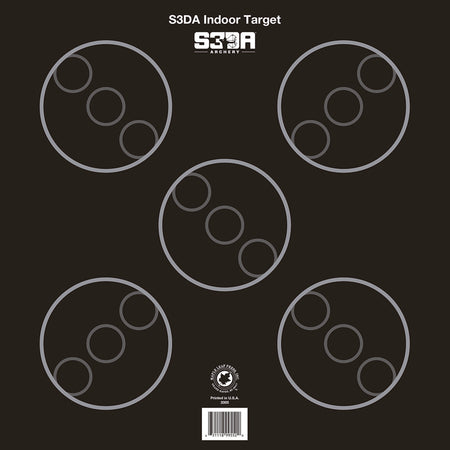 Maple Leaf S3DA 3D Archery Target Face Black 25 Pack ASA Scoring Rings
