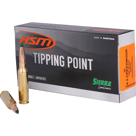 HSM Tipping Point Sierra GameChanger 130 Grain 6.5mm Creedmoor 2820 fps 810742026981