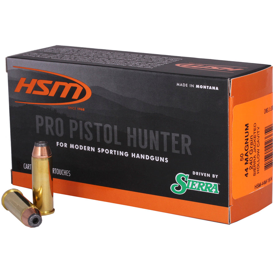 HSM Pro Pistol Jacketed Hollow Cavity 240 Grain .44 Magnum  810742023652