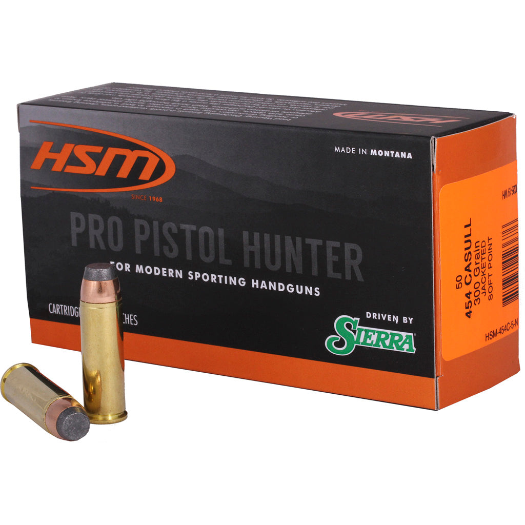 HSM Pro Pistol Jacketed Soft Point 300 Grain .454 Casull  810742023676