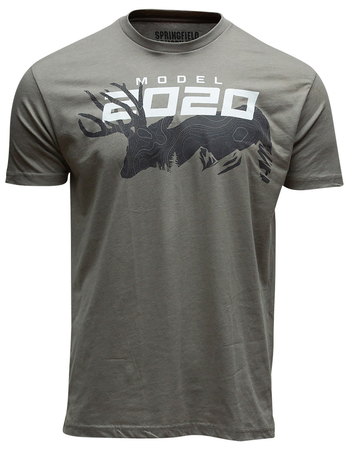 Springfield Armory 2020 Mule Deer Men's Short Sleeve Shirt Stone Gray Small
