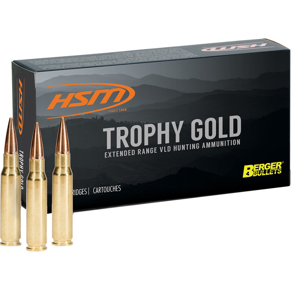 HSM Trophy Gold Berger VLD 87 Grain 6mm Remington  837306009815