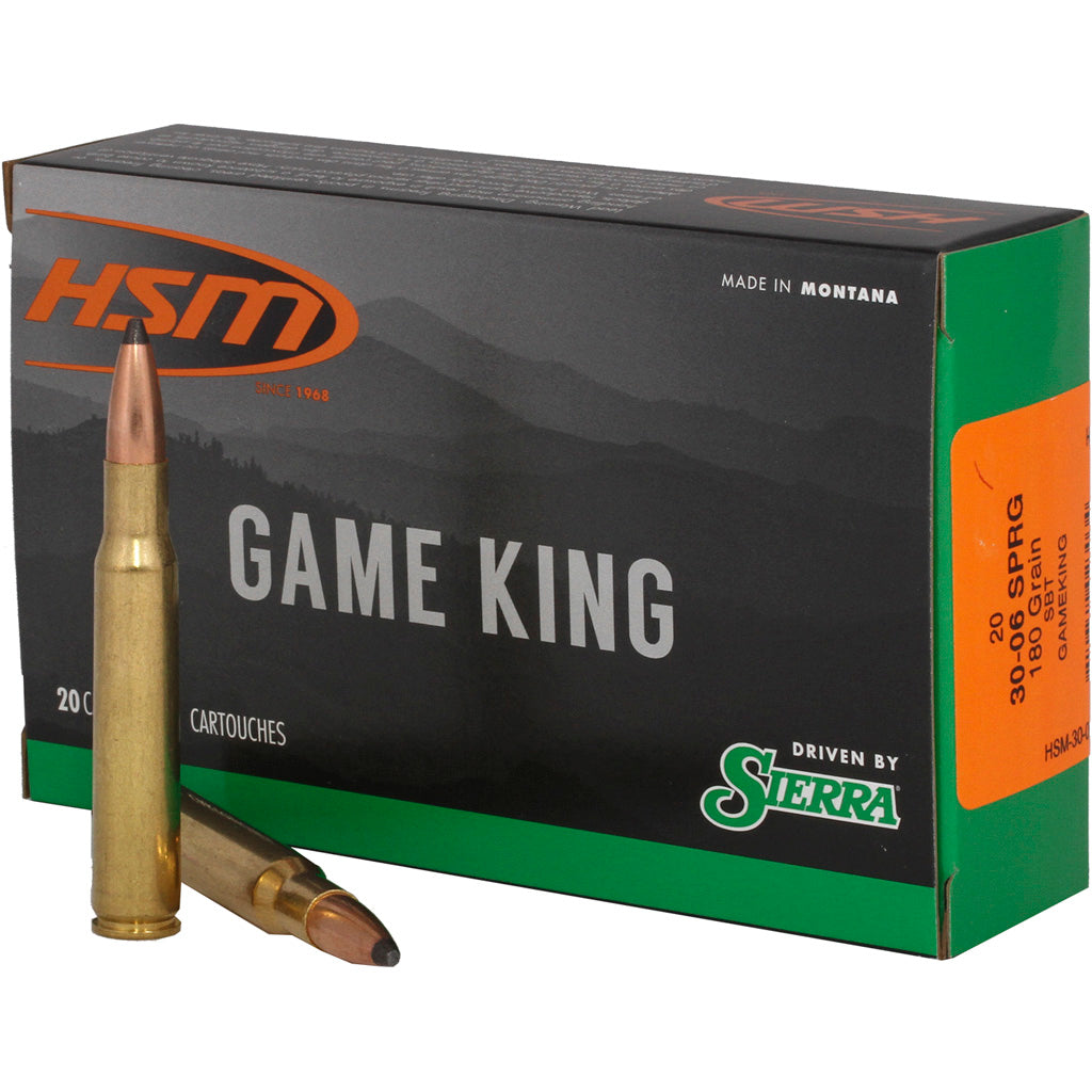 HSM Sierra GameKing Spitzer Boat Tail 180 Grain .30-06 Springfield  810742023034