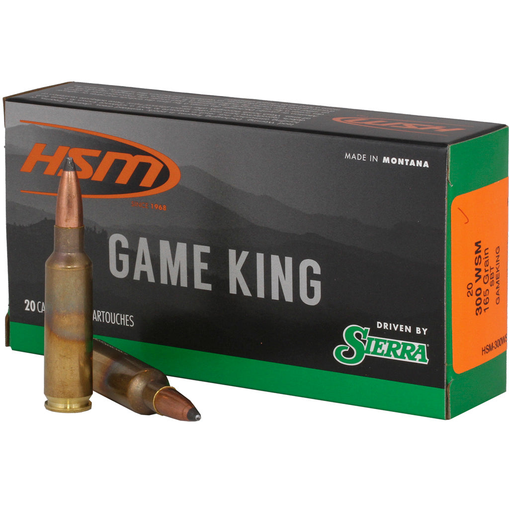 HSM .300 WSM Game King 165 grain Spitzer Boat Tail ammunition