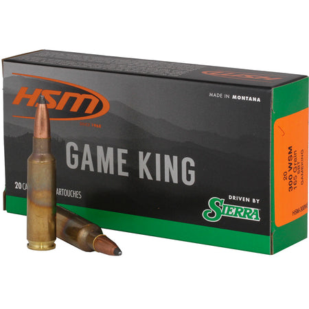 HSM .300 WSM Game King 165 grain Spitzer Boat Tail ammunition