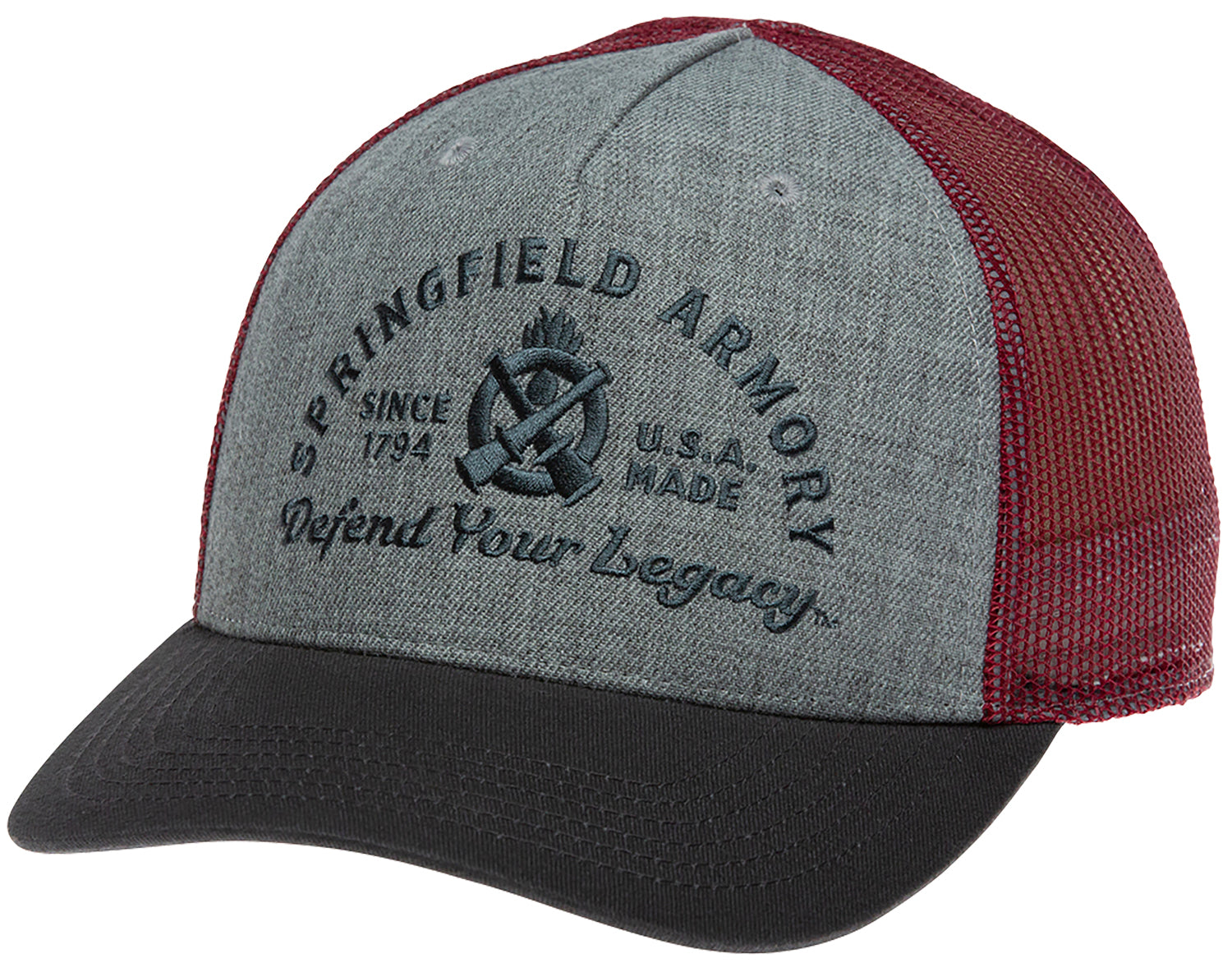 Springfield Armory Defend Your Legacy Brewery Hat Graphite/Maroon Adjustable Snapback