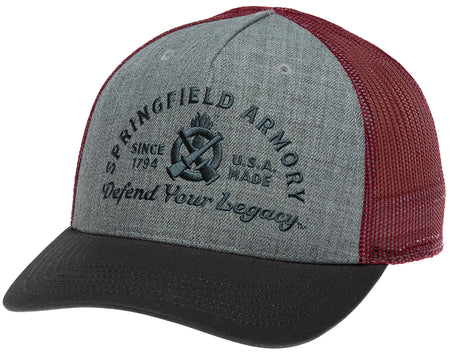 Springfield Armory Defend Your Legacy Brewery Hat Graphite/Maroon Adjustable Snapback