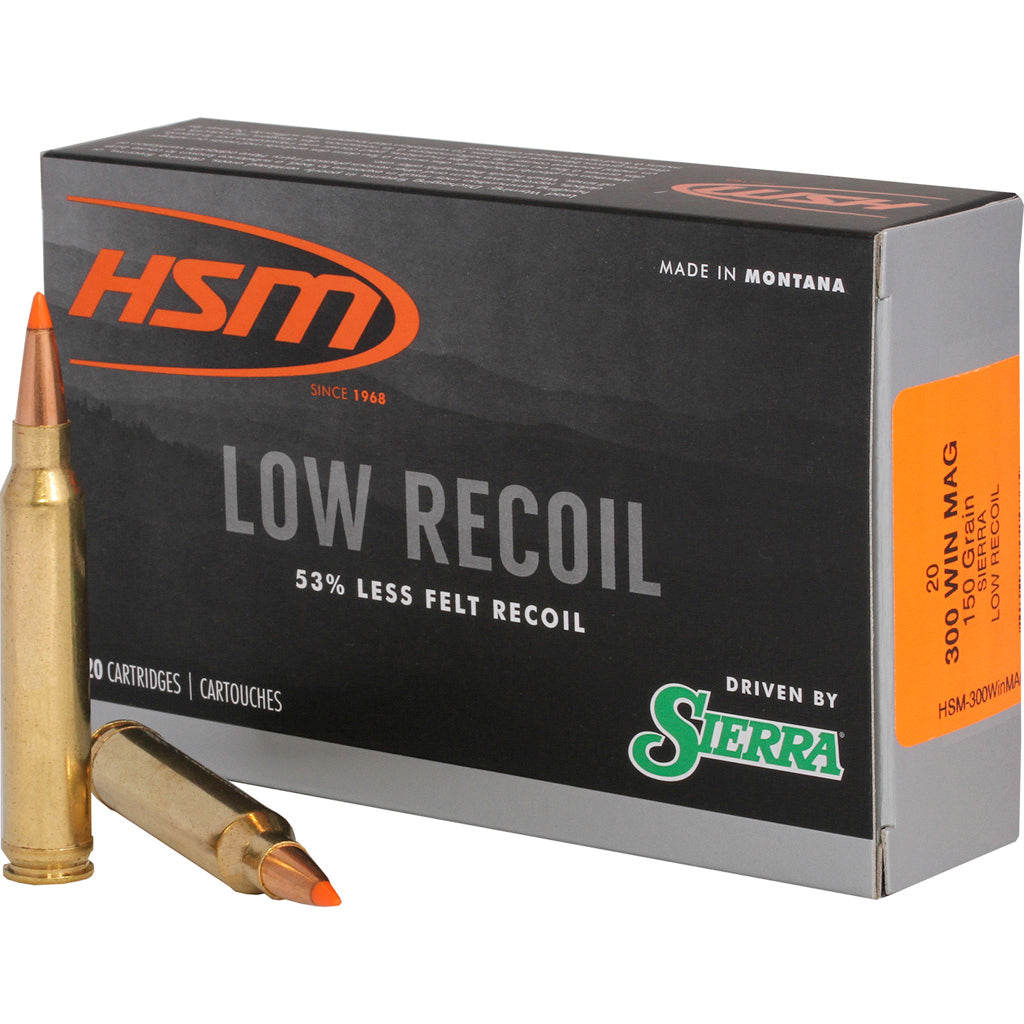 HSM .300 Winchester Mag Low Recoil 150 grain Polymer Tip ammunition