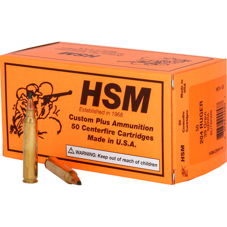 HSM .204 Ruger Varmint 39 grain BlitzKing ammunition