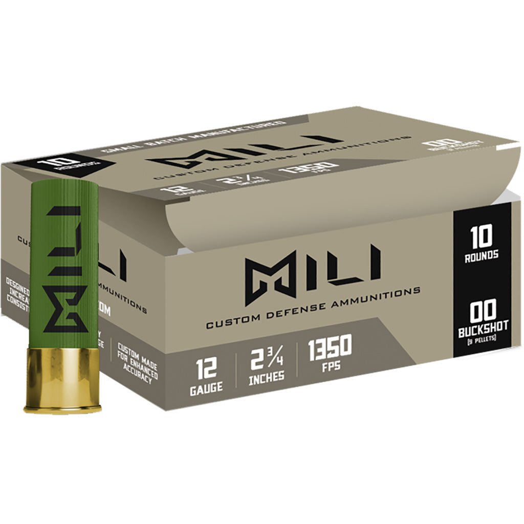 Migra 12 Gauge Shotgun Ammo Custom Defense 9 Pellet 2.75 in 1 oz 00 Buck