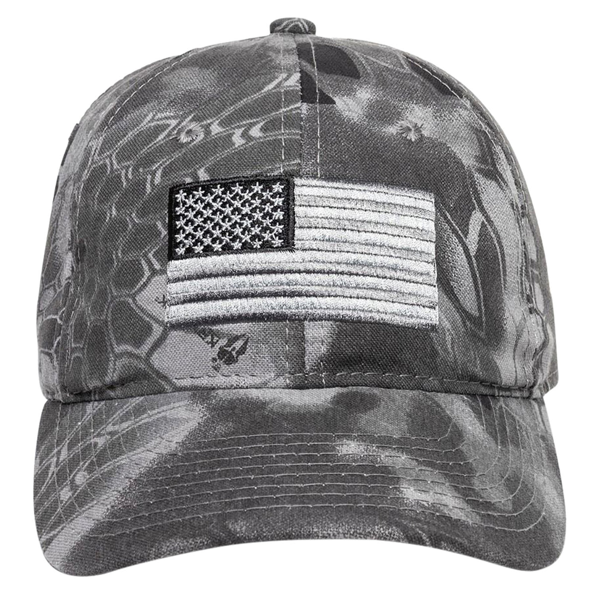 Outdoor Cap 120159-3-3 Kryptek Raid USA Flag Hook & Loop Unstructured Baseball Cap OSFA