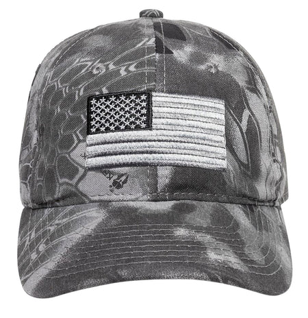 Outdoor Cap 120159-3-3 Kryptek Raid USA Flag Hook & Loop Unstructured Baseball Cap OSFA