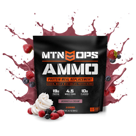 MTN Ops Ammo Protein Blend Strawberries and Cream Flavor