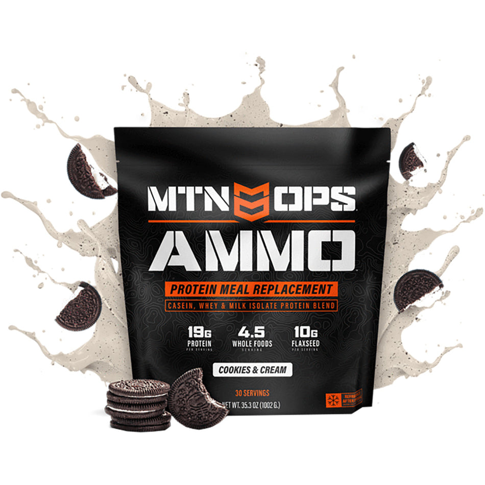 MTN Ops Ammo Protein Blend Cookies and Cream Flavor