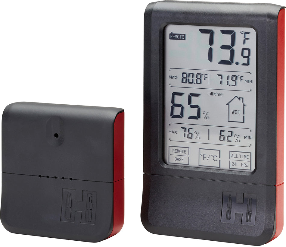 Hornady 95907 Gun Safe Wireless Hygrometer Black Touchscreen Remote