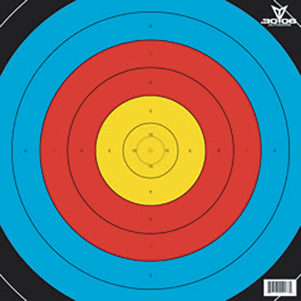 30-06 80cm FITA 10-Ring Paper Target 17x17 100 pk