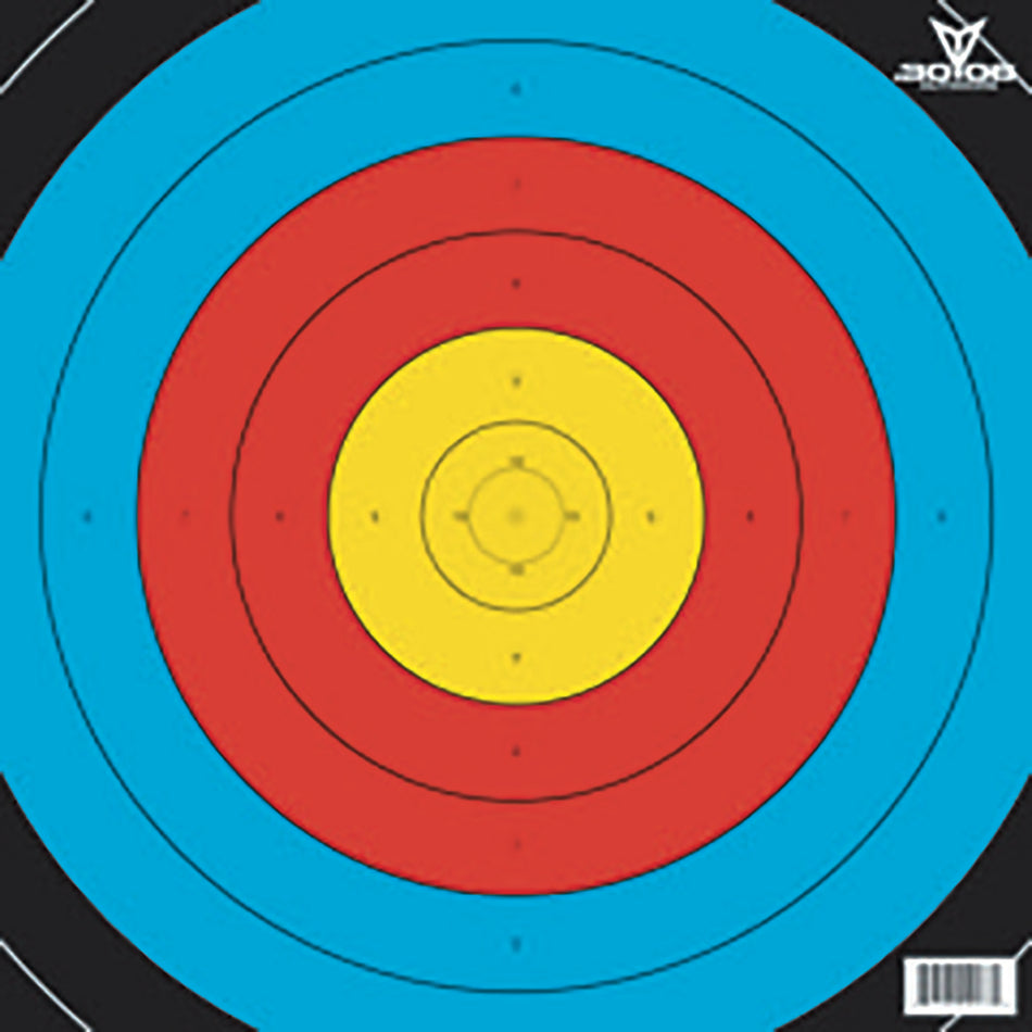 30-06 80cm FITA 10-Ring Paper Target 17x17 100 pk