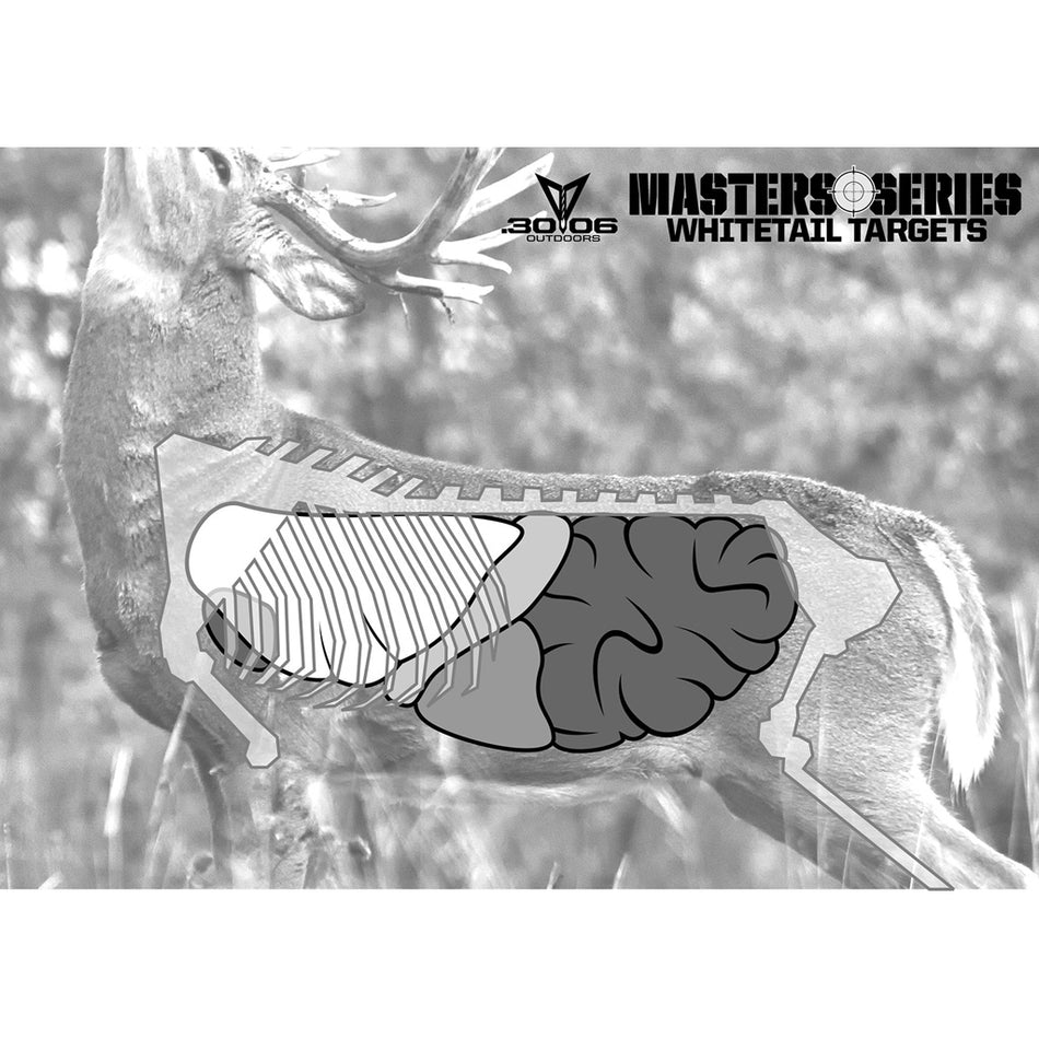 30-06 Whitetail Paper Target Full-Color 18x25 Vitals View 5pk